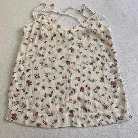 AG Maggie Tank Top, Spaghetti Straps, Floral, White Multi, XS NWT - Picture 7 of 15